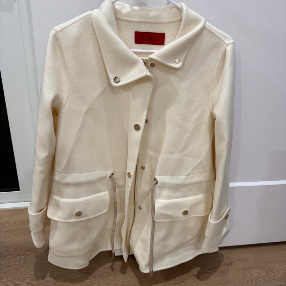 Carolina Herrera Cream Utility Jacket